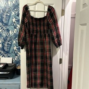 J crew plaid holiday dress